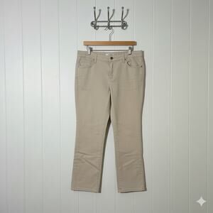 Lauren Ralph Lauren Classic Straight Pants 16W Stretch Comfort Neutral Beige